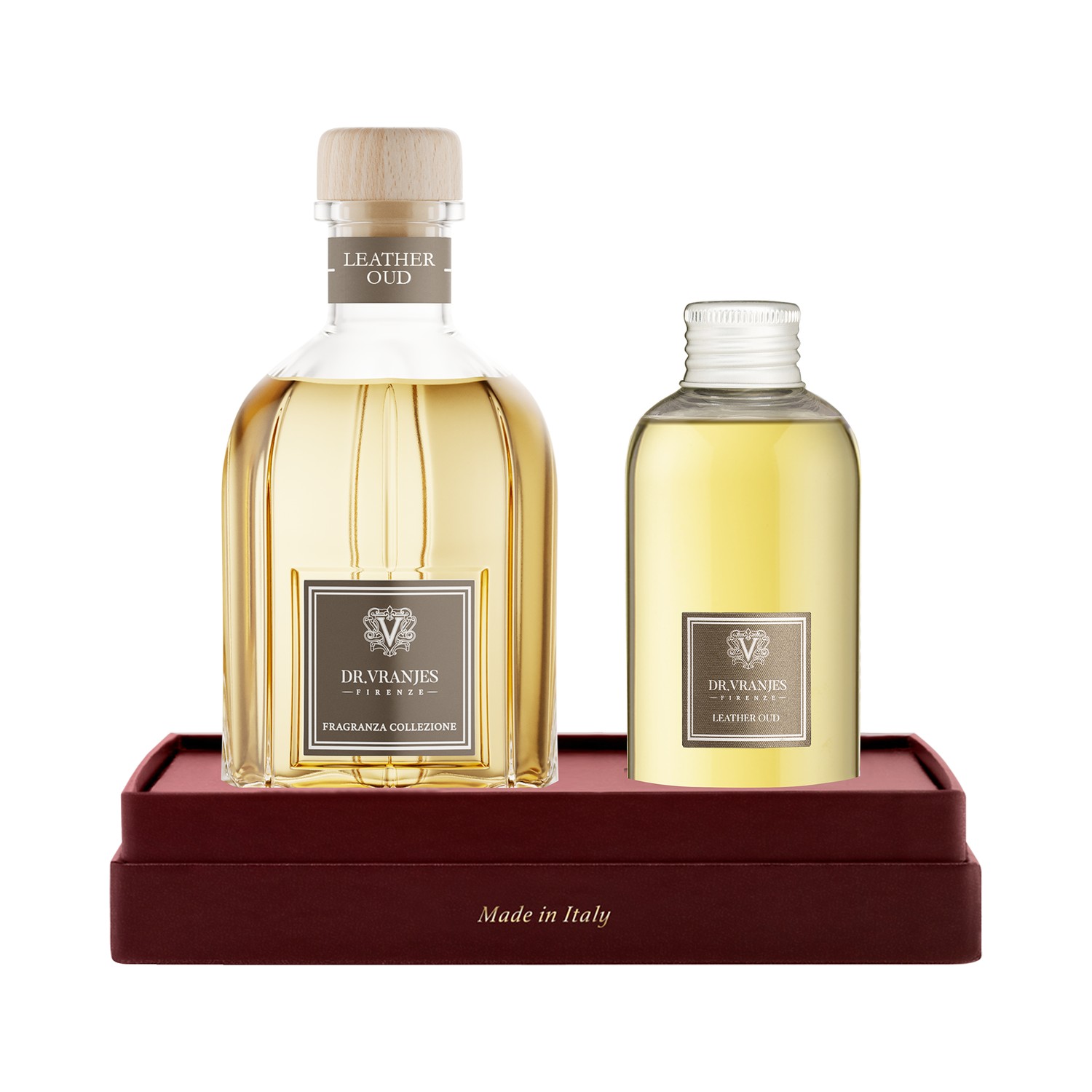 Dr. Vranjes Leather Oud Gift Box Diffuser & Refill